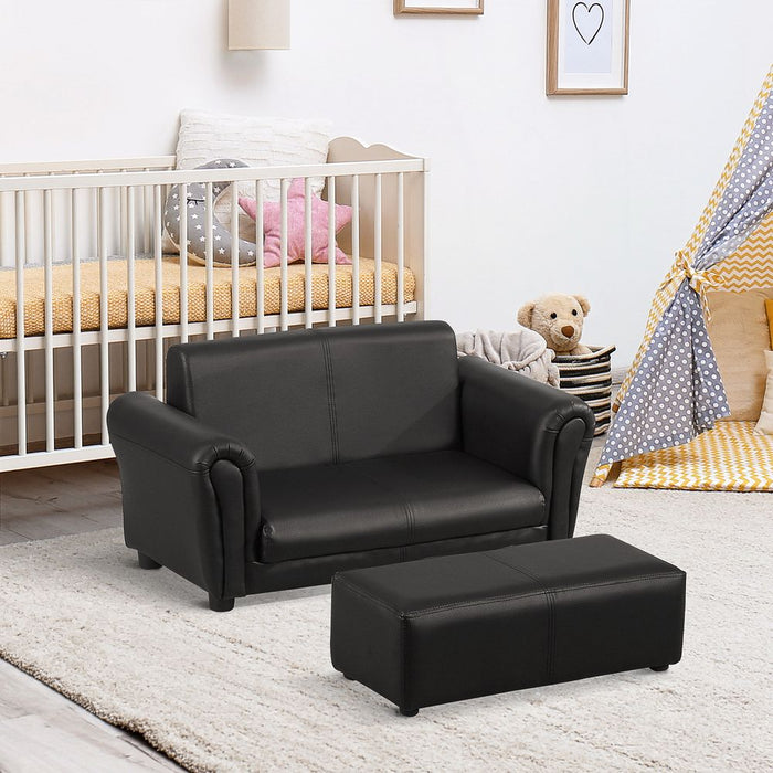 Kids Childrens Sofa Set 2 Seater Seat Furniture Armchair Boys Girls Footstool