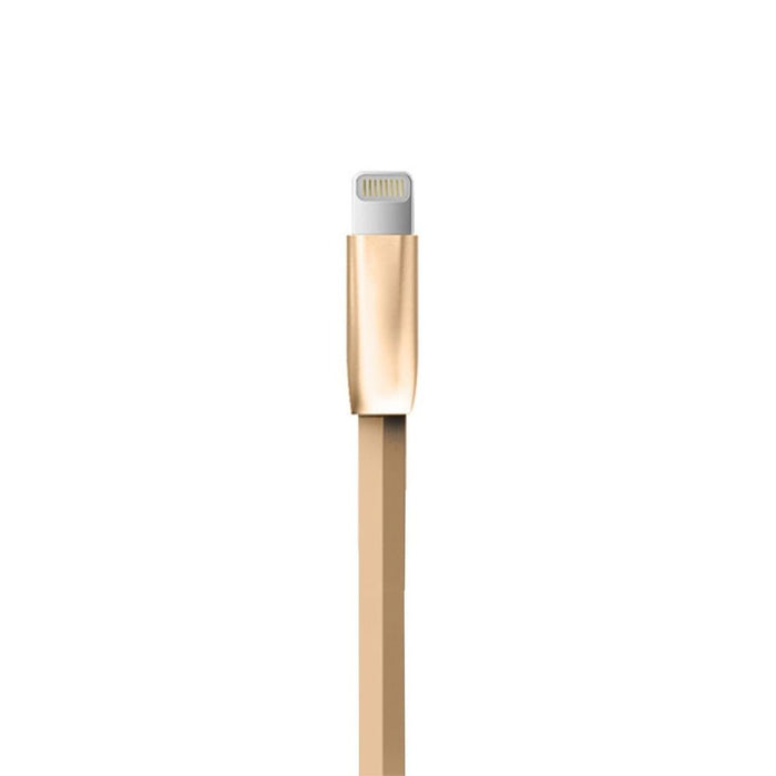 Premium Gold Zinc Alloy Lightning to USB Cable - Fast Charging, 1m