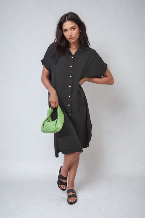 Effortless Style: Julianna Button Front Shirt Dress - Perfect for Summer!