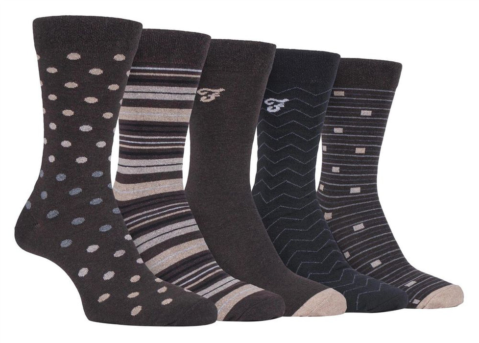 5 Pack Farah Classic Patterned Socks  - FCS273