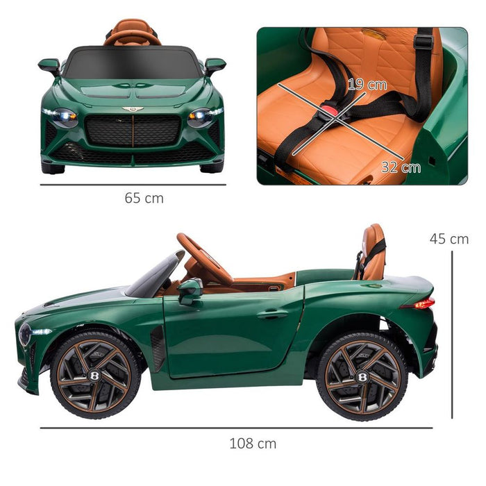 HOMCOM Bentley Bacalar Electric Ride-On - Green