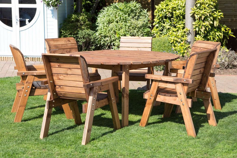 Luxurious Outdoor 6-Seater Circular Dining Set