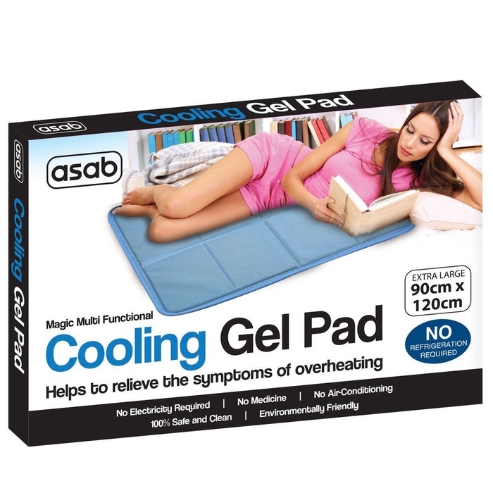 ASAB Cooling Gel Pad Mattress Mat 90x120cm | Relief for Summer Nights | Perfect for Travel and Pets