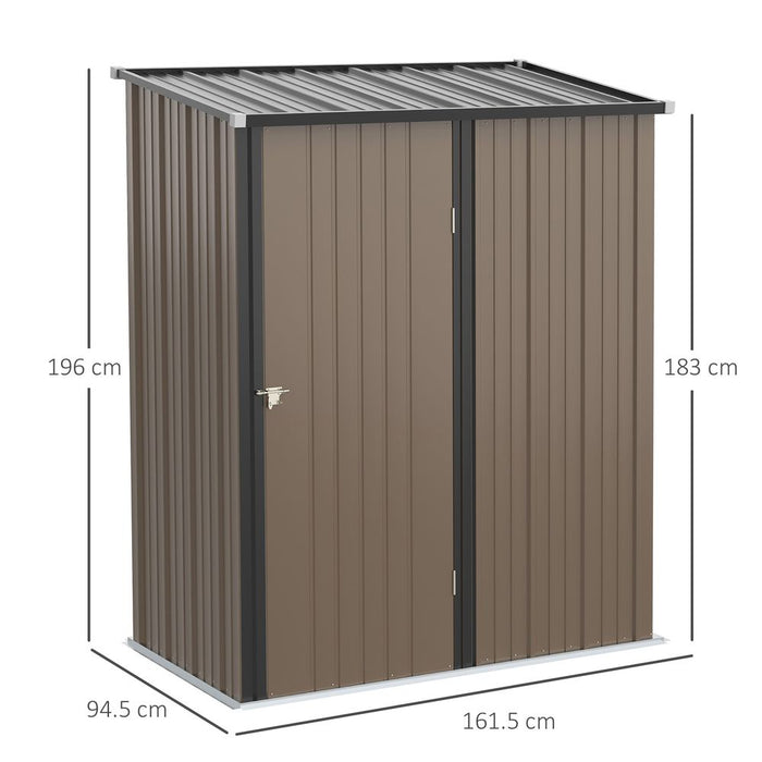 Outsunny Steel Garden Shed - Lockable Door - Weather-Resistant - Spacious Storage - High Quality