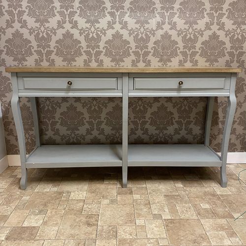 140CM WOODEN 2 DRAWER CONSOLE TABLE