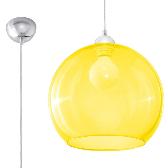 Breathtaking Steel & Glass Pendant Lamp - Minimalist Design, High-Quality E27 Fitting