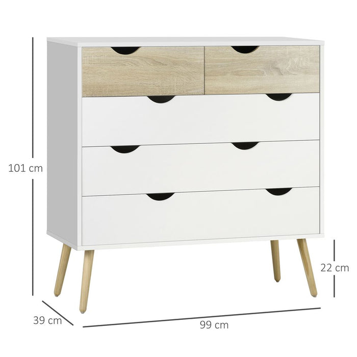 Premium 5 Drawer Chest - Spacious Storage Unit for Bedroom - High-Quality.