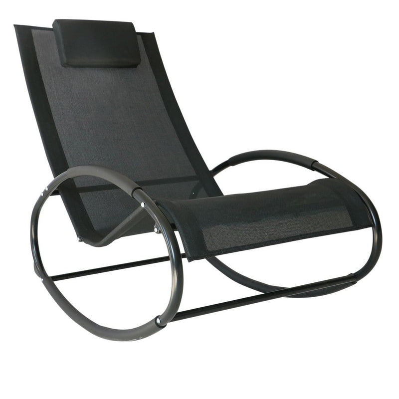 Outsunny Orbital Zero Gravity Rocking Chair, Durable & Comfortable, Perfect for Outdoor Relaxation