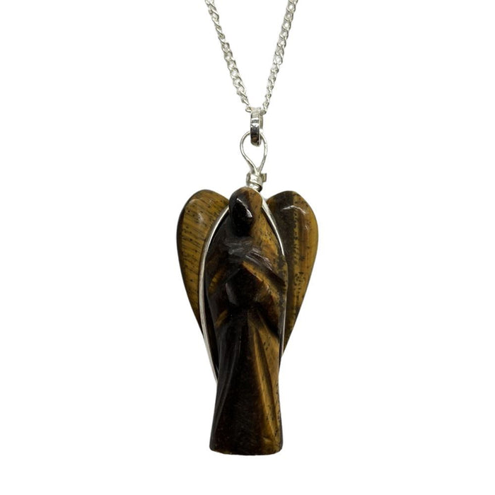 Guardian Angel Crystal Pendant, 3-4cm - Hand-carved, Reiki Healing - Perfect Gift