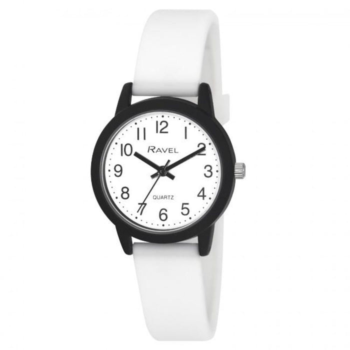 Ravel White Silicone Watch R1813.4 - Girls & Boys Sports - High Quality & Comfort Fit