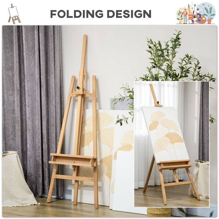 Vinsetto Adjustable Artist Easel Stand | Wooden Canvas Stand with Stability | Wedding Sign