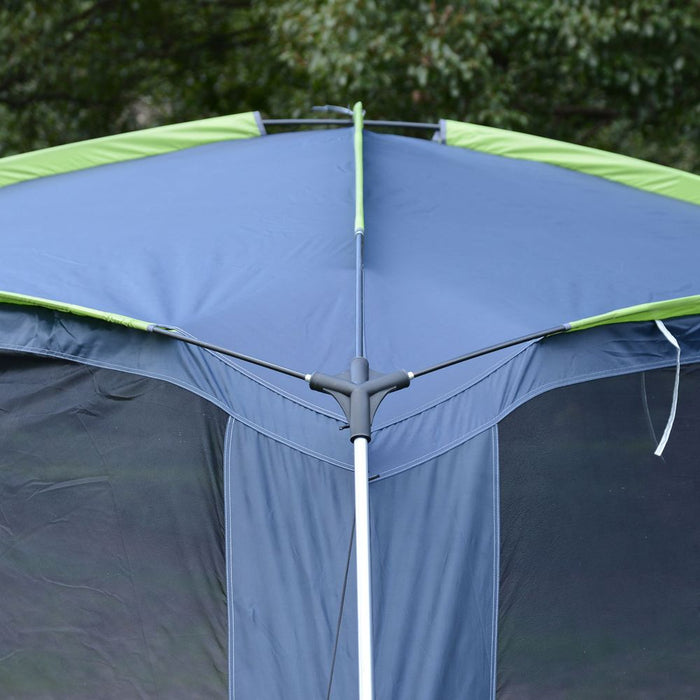 Outsunny Dark Green Camping Tent Sun Shelter Shade Garden