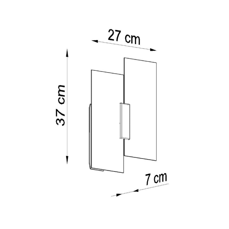 Wall lamp steel, glass Fabiano modern Design E27
