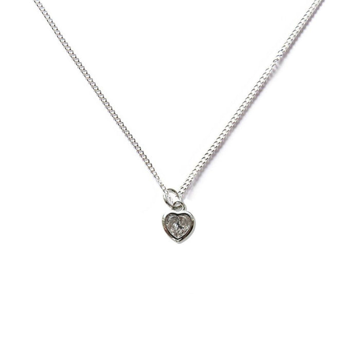 Stylish Heart Silver Necklace - Best Quality