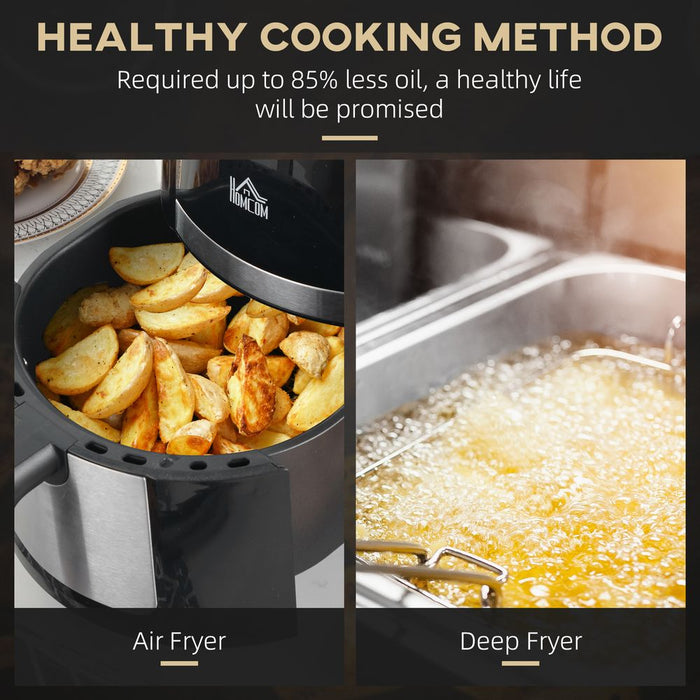 Premium Air Fryer: 1300W, 4L Capacity, Timer & Nonstick Basket - Healthy, Easy, Delicious Cooking