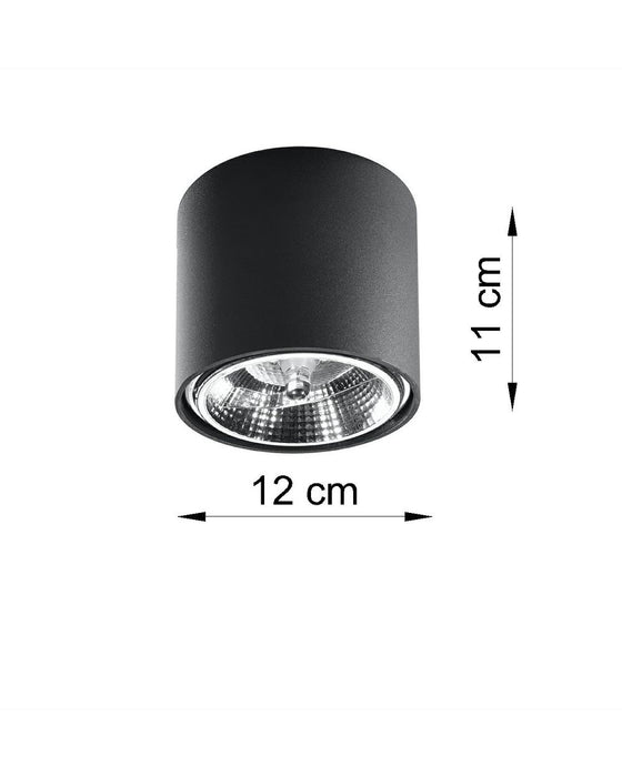 Modern Black Ceiling Lamp: TIUBE | Round Shape, Loft Design, GU10