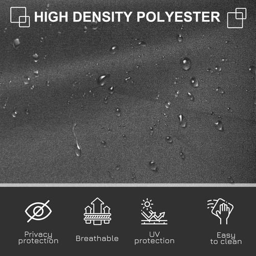 3x1.8M Retractable Side Awning Screen Fence Patio Privacy Divider Grey