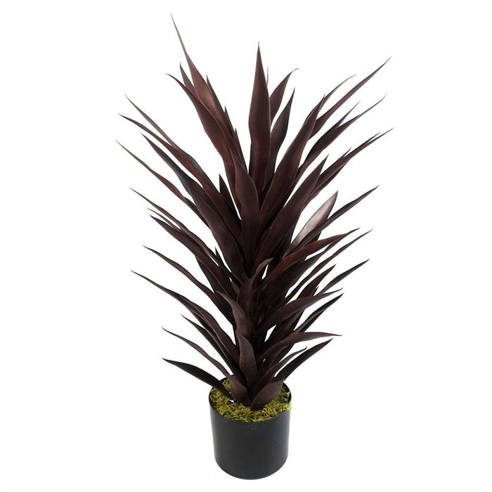 Premium 85cm Dark Red Yucca Plant - Artificial Silk, Lifelike & Stunning Décor