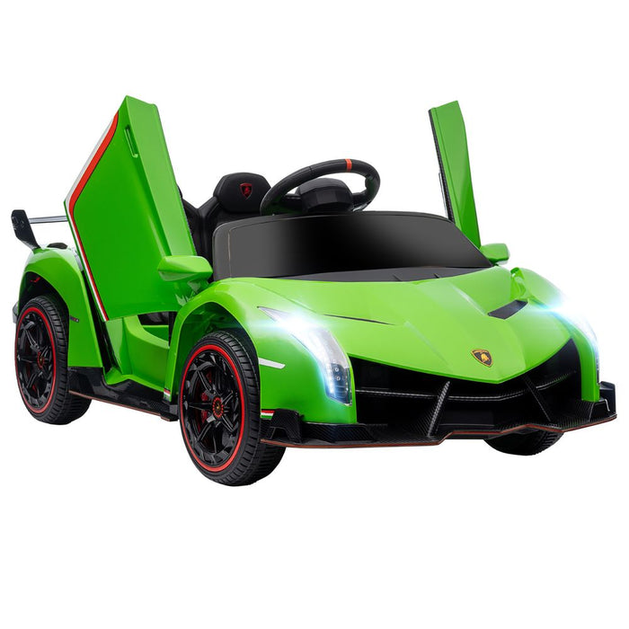 HOMCOM Lamborghini Veneno Licensed Electric Ride-on Car with Remote- Green