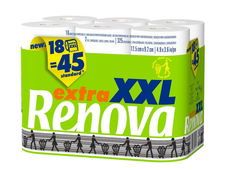 Renova Extra XXL Toilet Tissue Paper - 18 Rolls