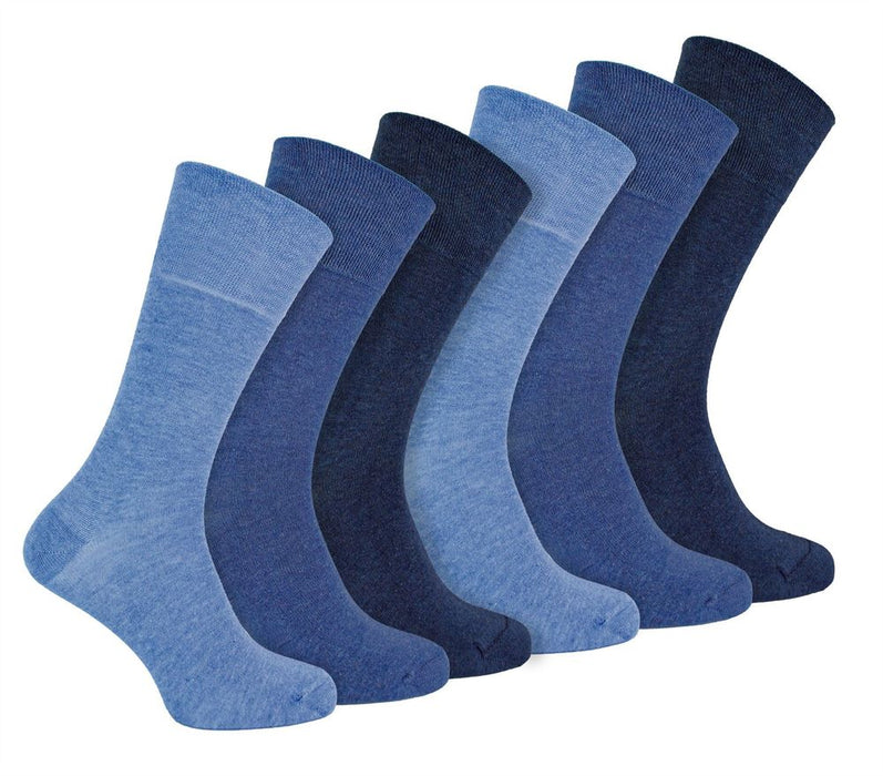 IOMI Footnurse - Mens 6 Pair Bamboo Non Elastic Socks