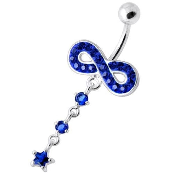 Infinity with Star Jeweled Navel Ring