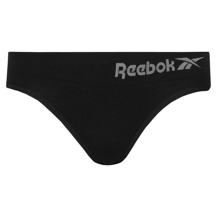 Reebok Women's 3 Multi Pack Seamless Brief, Black, Sizes XS-XL