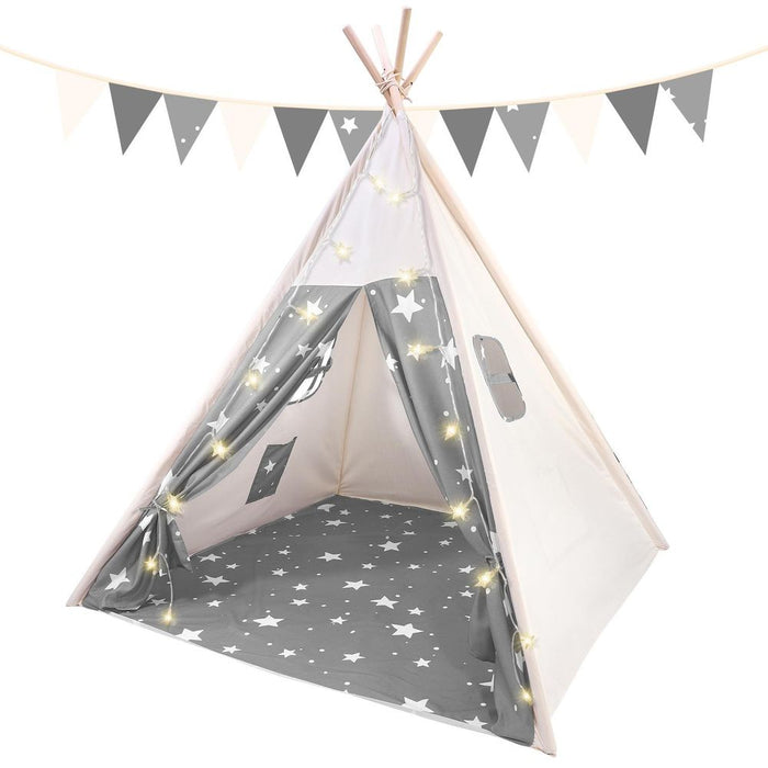 SOKA Teepee Tent - Premium Quality Breathable Cotton Canvas, Easy Assembly, Hours of Fun Playtime - Certified Quality