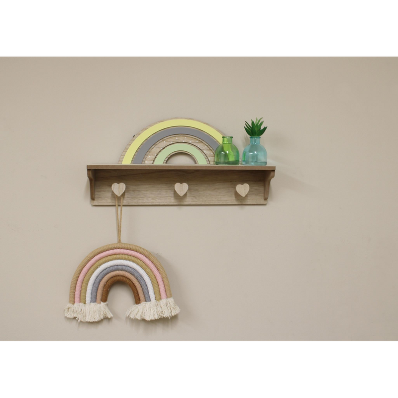 Rainbow Shelf with Hooks