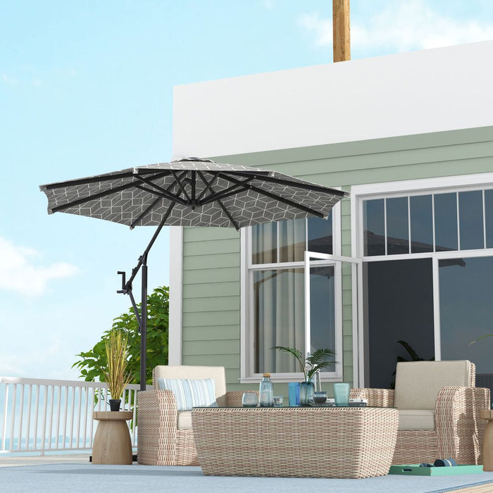 Premium 2-in-1 Cantilever & Market Parasol - 360° Rotation, High-Quality Steel Frame