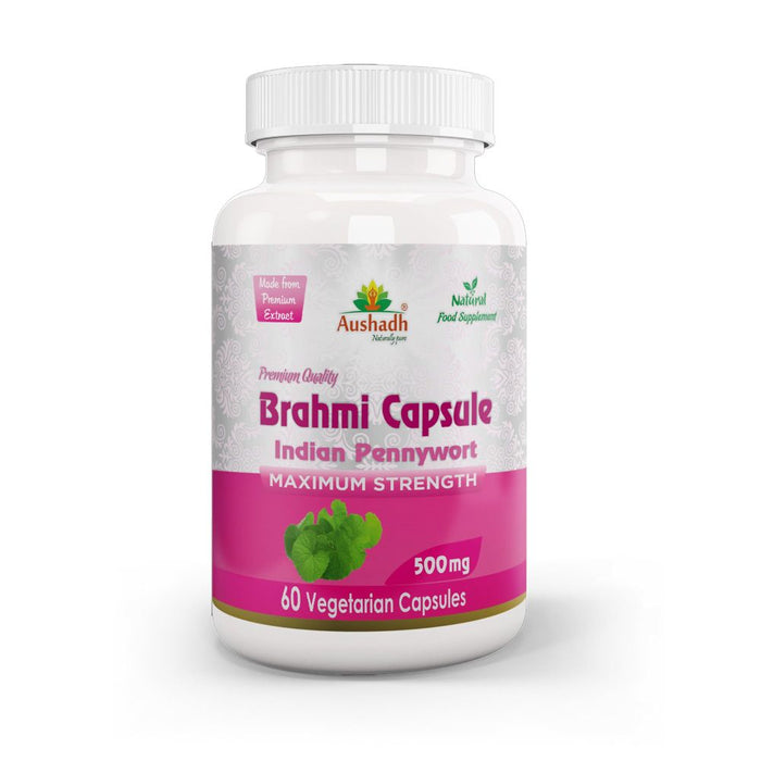 Brahmi Capsule - High-Quality Ayurvedic Brain Booster for Sharper Thinking, Memory & Learning. All-Natural Stress Reliever.