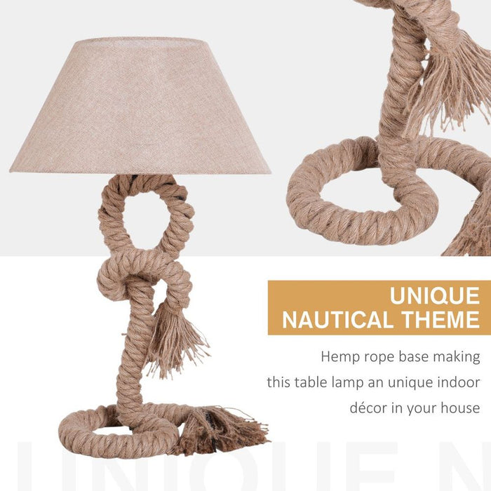 Table Lamp Indispensable Nautical Twisted Rope E27 Base Bedside Light