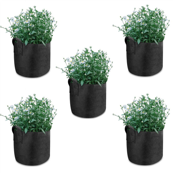 Strong & Durable Plant Grow Bags 5 Gallon - Set of 5 | M&W