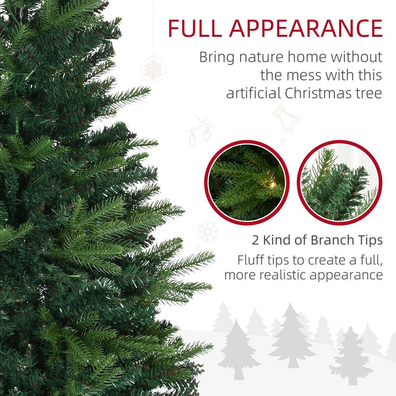 1.2m 4ft Christmas Tree Entrance  750 Tips  Pre-lit Tree 80 LED with Vase Base