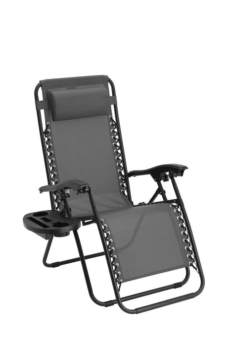 ComfortMaxx Zero Gravity Chair - Ultimate Stress Relief and Relaxation - Pack of 2 - Grey