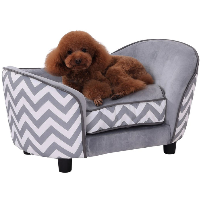 PawHut Dog Sofa Pet Couch | XS | Removable Cushion | Grey | Best Quality