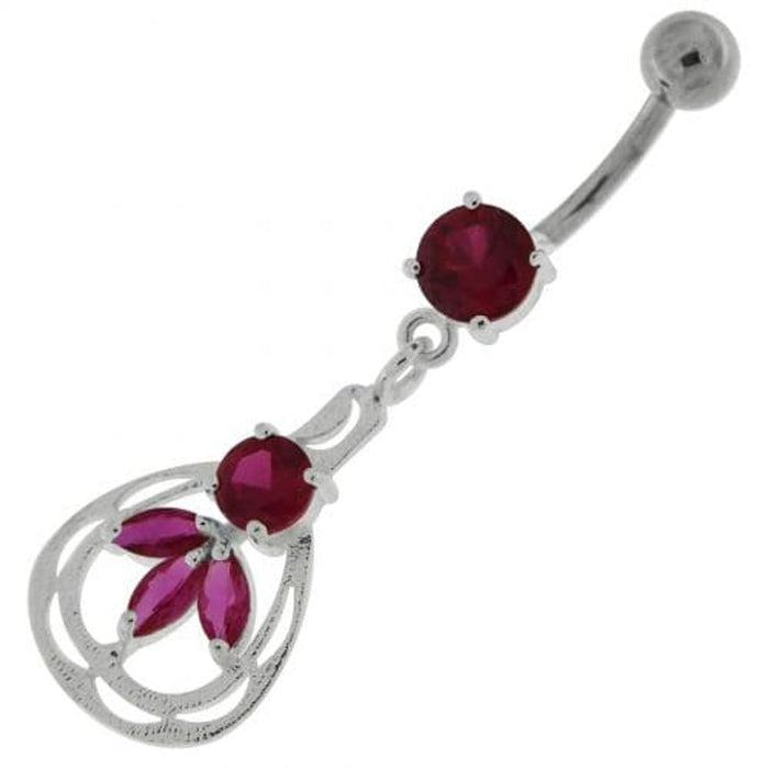 Jeweled Dangling Fashion Navel Belly button Ring