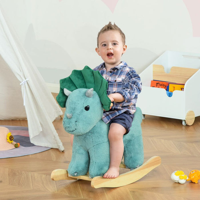 Premium Triceratops Ride-On Rocking Horse Toy - Top Quality, Ages 36-72 Months