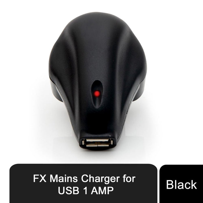 FX 1 AMP USB Mains Charger w/ LED Indicator - Black