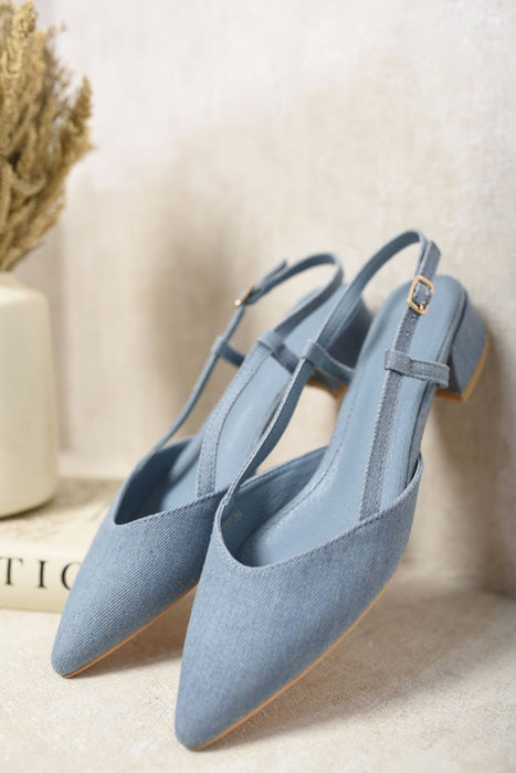 Stylish Pointed Toe Buckle Sandals - Comfortable Block Heels