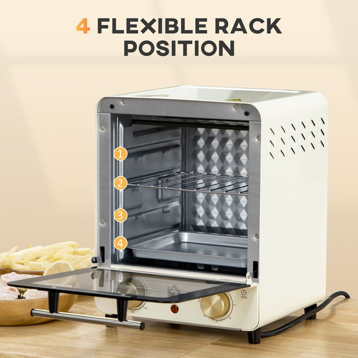 High-Quality HOMCOM Mini Oven Toaster with Baking Tray, Wire Rack, and Crumb Tray - Perfect for All Demographics!