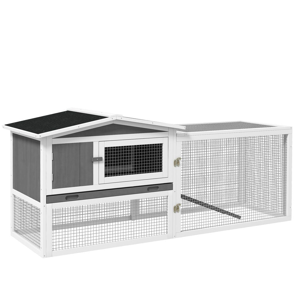 Unamed Rabbit PawHut Outdoor Rabbit Hutch with Run - Spacious & Secure for Rabbits ...