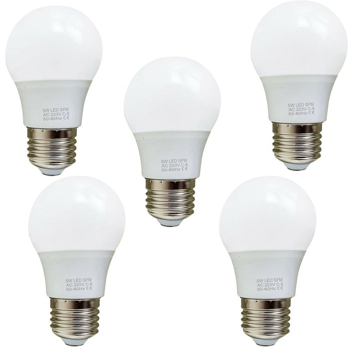 5W E27 Screw LED Light GLS bulbs, Energy Saving Edison  Cool White 6000K non dimmable lights