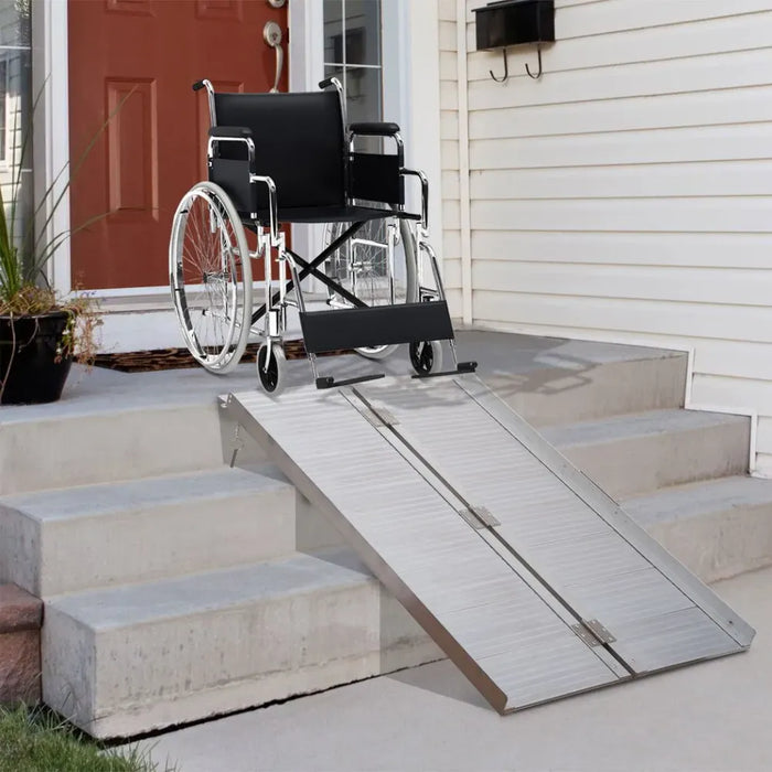 Portable Folding Wheelchair Ramp Scooter Mobility Stars w/ Carry Handle 4 Sizes