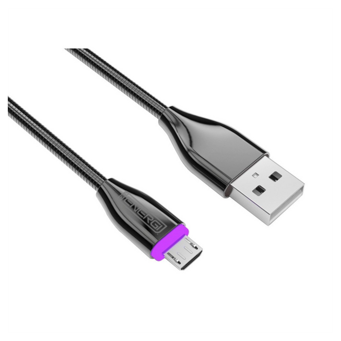 Tech Energi Micro-USB Cable - 1.2 Metres - Black, Fast Charging, Durable, LED Indicator