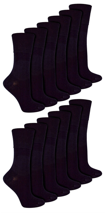 IOMI Footnurse - Ladies 12 Pair Bamboo Non Elastic Socks