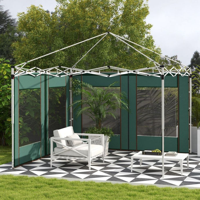 Outsunny 3x3 or 3x6 Pop Up Gazebo Side Panels - Green