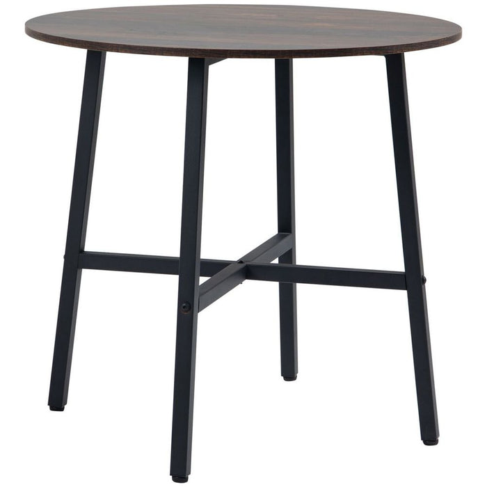 Premium 80cm Round Kitchen Table: Stylish, Space-saving, Steel Leg