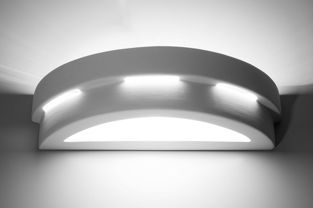 Premium Ceramic Wall Lamp: HELIOS LED27, Classic Design, Paintable