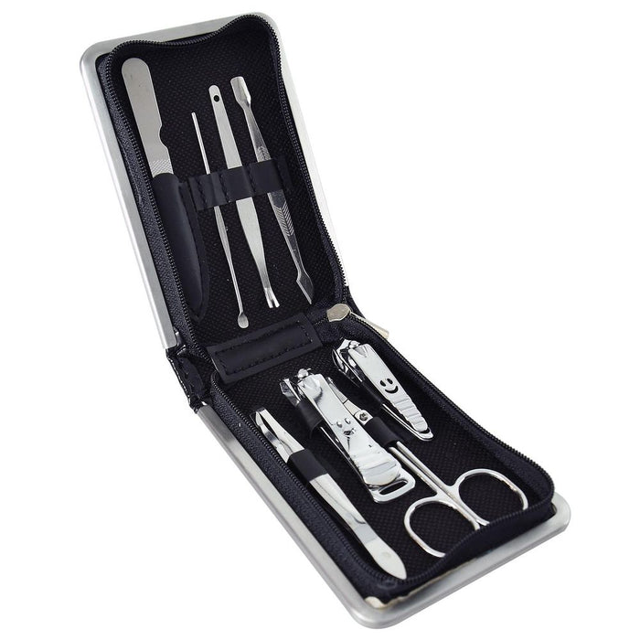 High-Quality Leather Gents Manicure Set | 8pcs Nail Kit | Professional Grade Tools | Ideal Gift for Men